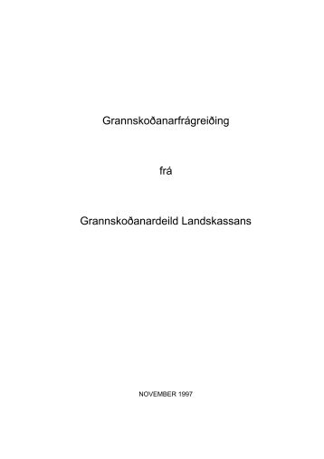 ÃrsfrÃ¡greiÃ°ing og frÃ¡greiÃ°ing um frÃ¡vik millum jÃ¡ttan og nÃ½tslu fyri ...