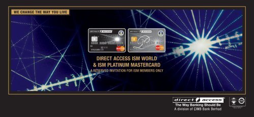 Isam Card direct access ism world & ism platinum mastercard - Royal Institution ...