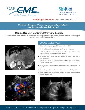 Course Objectives: - Department of Medical Imaging - University of ...