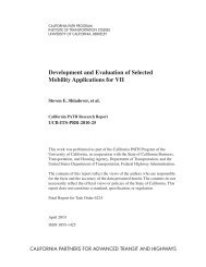Development and evaluation of selected mobility applications for ...
