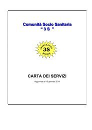 CARTA DEI SERVIZI - sanitari e socio-sanitari