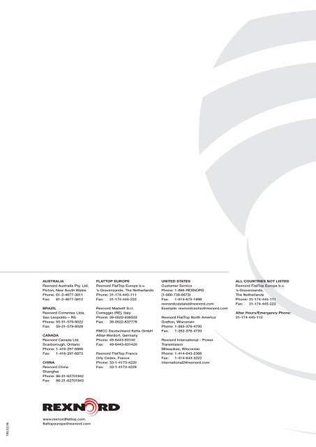 Rexnord brochure - Oadby Plastics