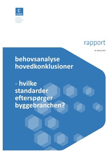 behovsanalyse hovedkonklusioner - hvilke standarder ... - Bips