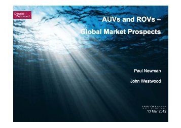 AUVs and ROVs Global Market Prospects - Oceanology International