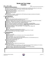 Stroke and Turn Judge Checklist - Ozark Swimming