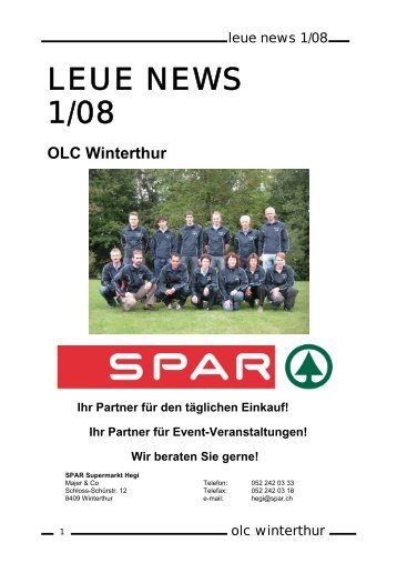 LEUE NEWS 1/08 - OLC Winterthur