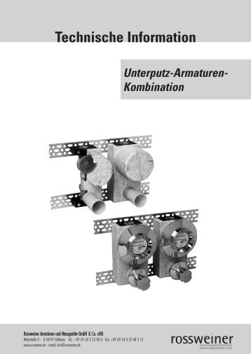 Unterputz-Armaturen- Kombination - Rossweiner