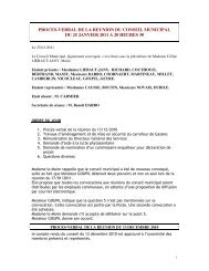 proces-verbal de la reunion du conseil municipal du 25 janvier 2011 ...