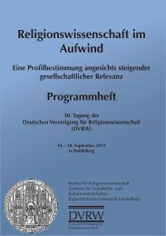 Religionswissenschaft im Aufwind DVRW - ZEGK - Ruprecht-Karls ...