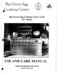 Big Green Egg CGR65 Instruction Manual - Sure Heat Manufacturing