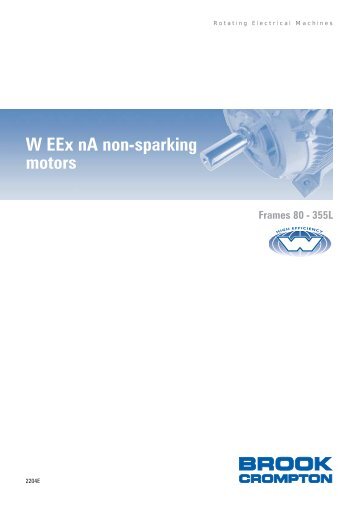 W EEx nA non-sparking motors - Brook Crompton