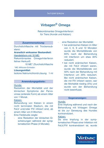 Virbagen® Omega - Virbac Tierarzneimittel GmbH