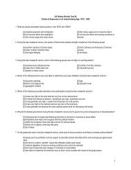 US History Review Test 20 Politics & Expansion in an ... - Mr. Manos