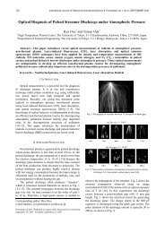 Optical Diagnosis of Pulsed Streamer Discharge under Atmospheric ...