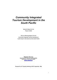 Community Integrated Tourism Development in the South Pacific