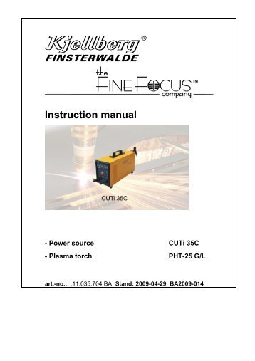 Instruction manual - Walsh Engineering Supplies