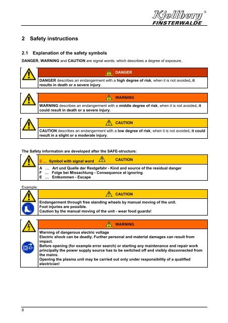 Instruction manual - Walsh Engineering Supplies