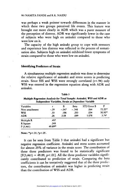 Anasakti and health: A study of non-attachment - Indian Psychology ...