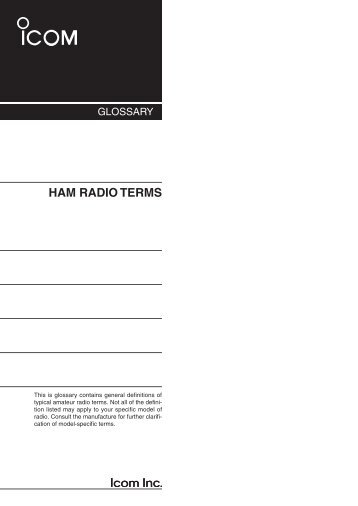 Ham Radio Terms - Icom America