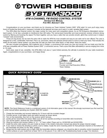 4fm 4-channel fm radio control system quick ... - Tower Hobbies