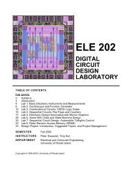 Digital Circuit Design Laboratory - Department of Electrical ...