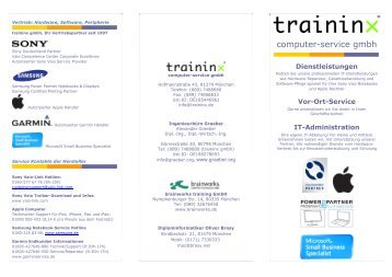 computer-service gmbh - Traininx