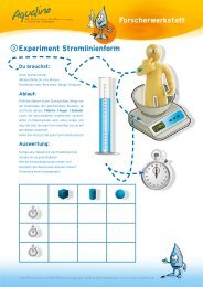 Experiment Stromlinienform Forscherwerkstatt