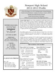 Newport High School 2012-2013 Profile - Bellevue School District