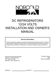dc refrigerators 12/24 volts installation and owner's manual
