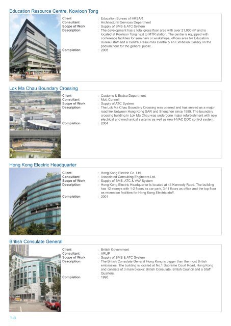 Project Highlights iBMS, ELV & Security - ATAL Building Services