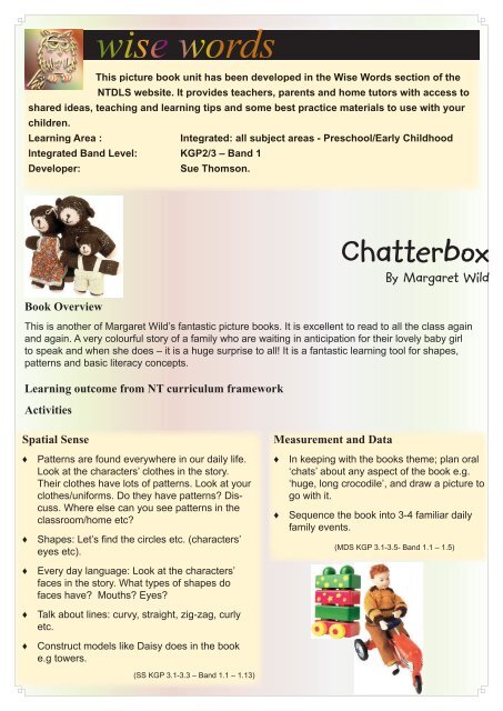 Chatterbox By Margaret Wild