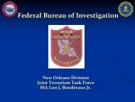Federal Bureau of Investigation (FBI) Presentation by ... - Louisiana