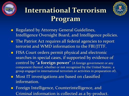 Federal Bureau of Investigation (FBI) Presentation by ... - Louisiana