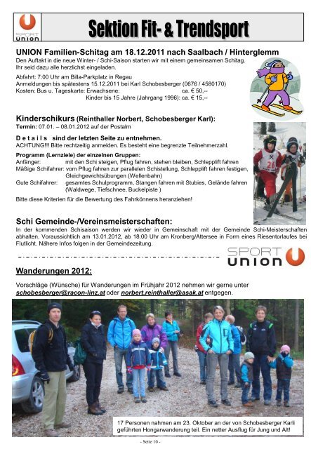 aktiv - Union Raiffeisen Regau