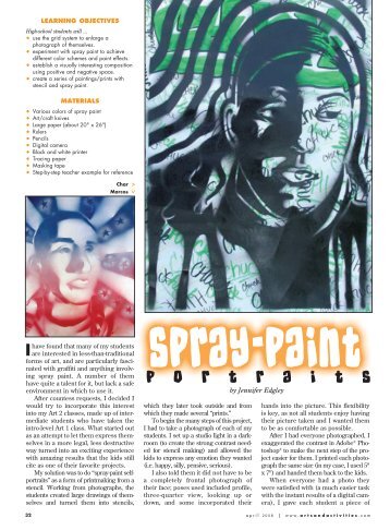 APRIL PP 2-41 - Arts & Activities Magazine