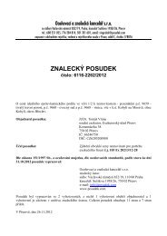 ZNALECKÝ POSUDEK číslo: 6116-2262/2012 - Sreality.cz