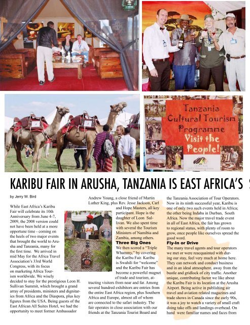 karibu fair in arusha, tanzania is east africa's sh0wcase of tr