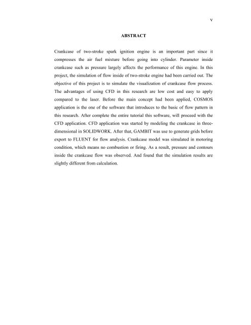 crankcase analysis for two-stroke spark ignition engine ting swee