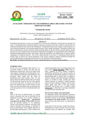 formulation and characterizatin of transdermal patches by using ...