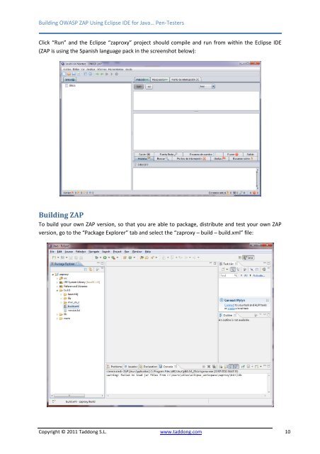 Building OWASP ZAP Using Eclipse IDE for Java... Pen ... - Taddong