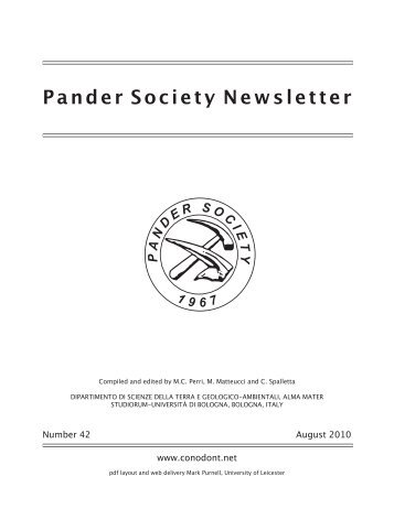 Pander Society Newsletter - University of Leicester
