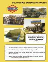 bolt-on edge systems for loaders - Hensley Industries, Inc.