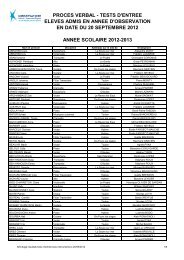 PV de résultats - CNRR