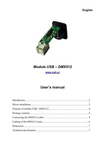 manual module interface USB - DMX512 - English