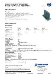 HUBER+SUHNERÂ® DATA SHEET Sencity Rail Antenna ... - Nkt-rf.ru