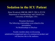 Sedation in ICU Patients