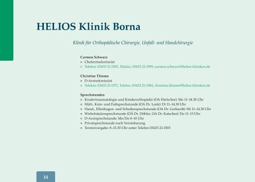 HELIOS Klinik Borna - HELIOS Kliniken GmbH