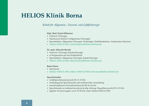 HELIOS Klinik Borna - HELIOS Kliniken GmbH