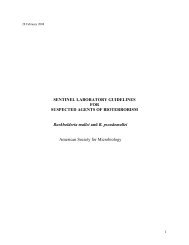 Burkholderia mallei and B. pseudomallei - Microbiology - American ...