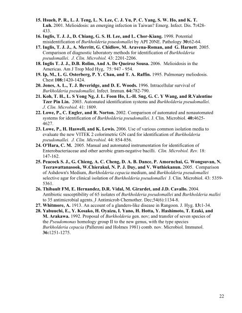 Burkholderia mallei and B. pseudomallei - Microbiology - American ...